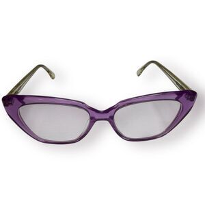 Tom Archer Cat-Eye Purple/Clear‎ Eyeglasses 54-17-143mm Retro Vintage Shades